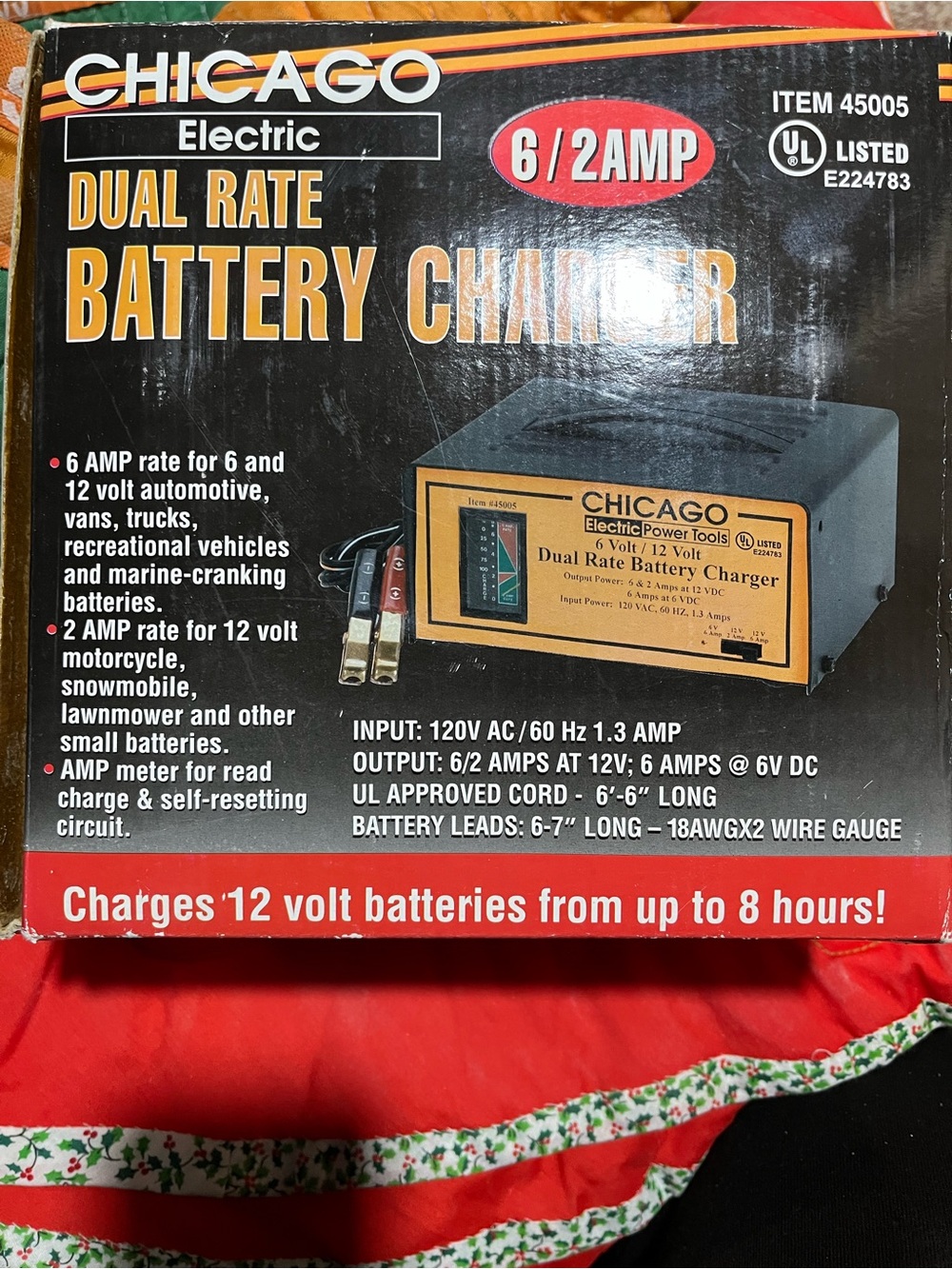 Dual Rate Battery Charger in Black and Yellow